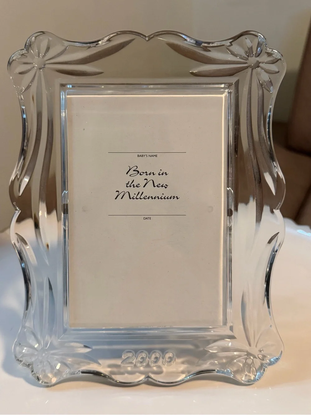 Waterford Crystal Millennium 2000 Picture Frame 4x6